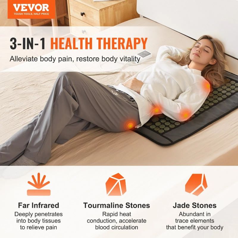 Stone Far 42 Pad Heating Infrared Natural Pad Heating Jade 108 Tourmaline_voghion.com