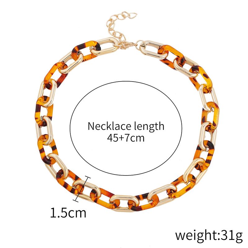 Accessori Collana estiva arcobaleno in acrilico con catena colorata punk cubana di grande successo_voghion.com