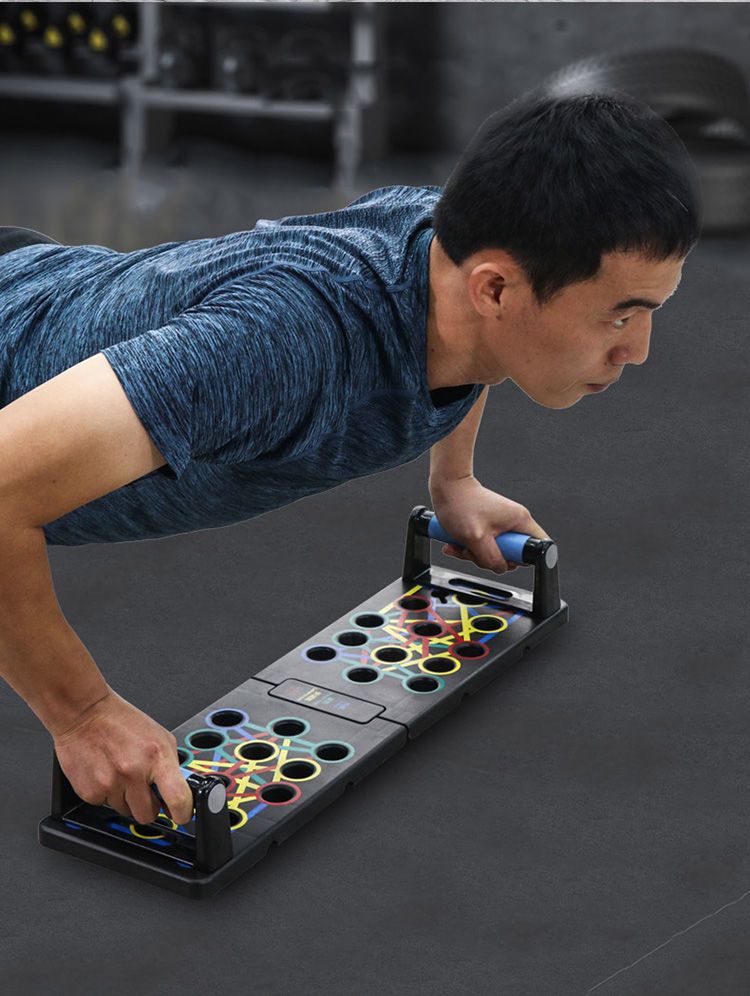 Multifunktionaler Liegestützständer für Männer, Trainingsbrett, Fitnessgerät, Brusttrainingsgerät, professionelles Training_voghion.com