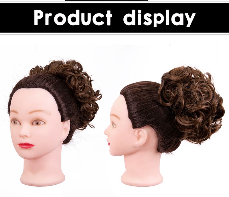 Leeons szintetikus barna szőke göndör Chignon rendetlen konty fésűs kapcsos hajhosszabbító updos hajszálak nőknek_voghion.com