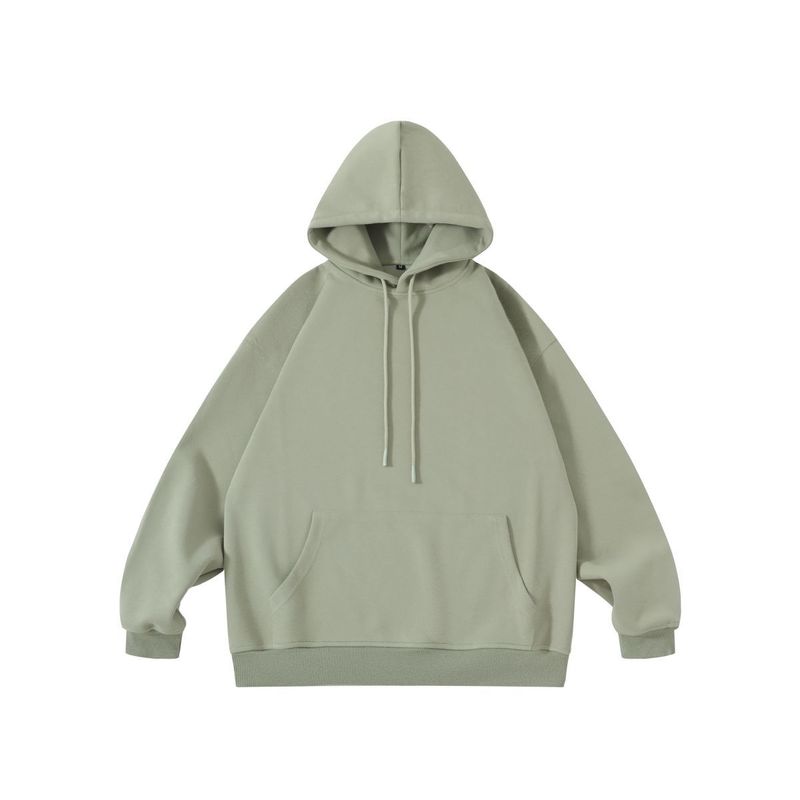 Felpa con cappuccio oversize corta da uomo FW777 in stile giapponese, pile pesante 420 GSM_voghion.com