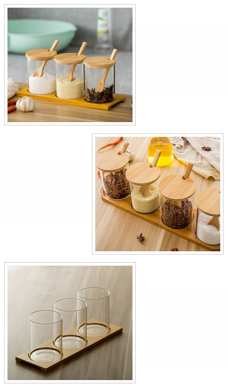 Küche Gewürz Box Set Haushalts Kombination Essig Sojasauce Topf Glas Auslaufsichere Würze Flasche Chili Huhn_voghion.com