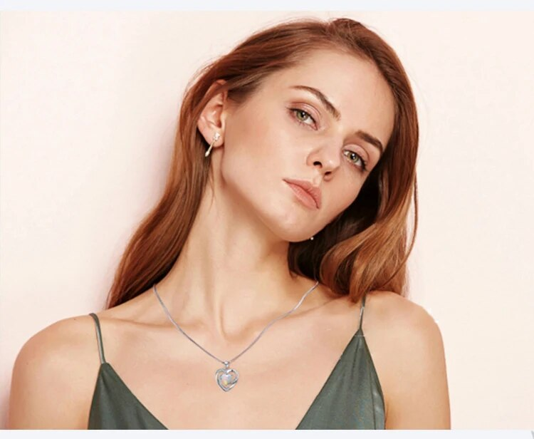 Gioiello Rypal Ace Heart Love da 2,4 ct, collana con pendente in argento sterling con opale da donna, senza catena_voghion.com