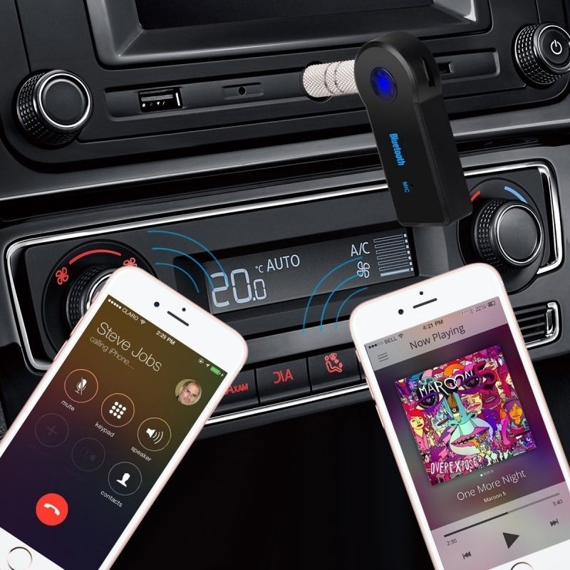Novo receptor AUX para carro mais vendido emparelhado com adaptador de áudio sem fio de 3,5 mm, conversor Bluetooth para carro_voghion.com