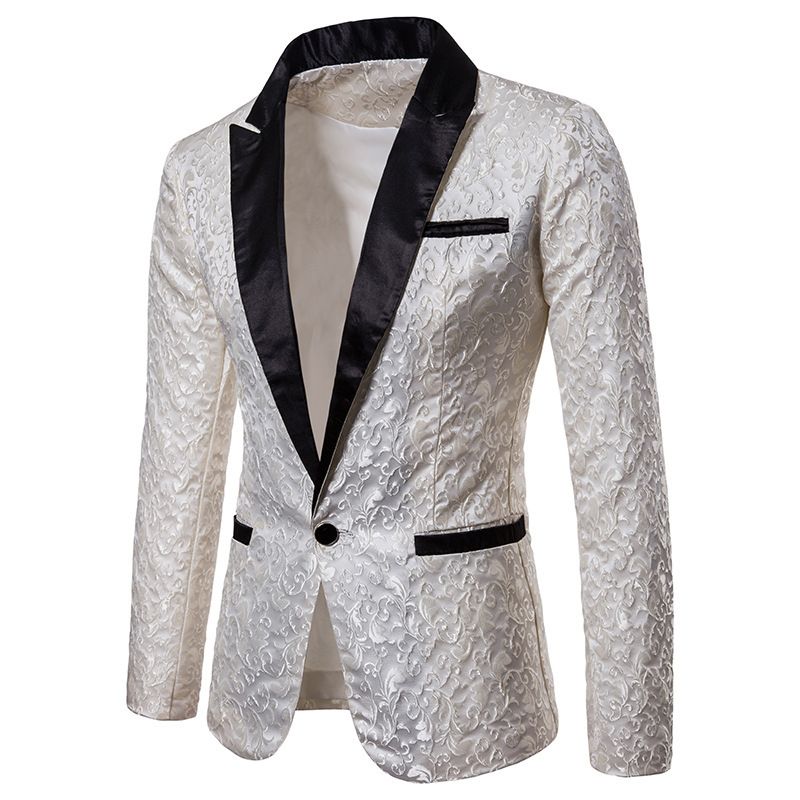giacca da uomo in jacquard casual di grandi dimensioni, abbinata ai colori, taglia europea_voghion.com