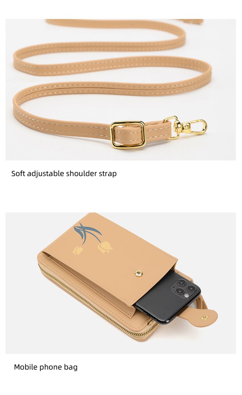 Nuova borsa a tracolla stampata 2023, portafoglio lungo da donna, borsa per cellulare a forma di fiore di grande capacità e multi-carta_voghion.com