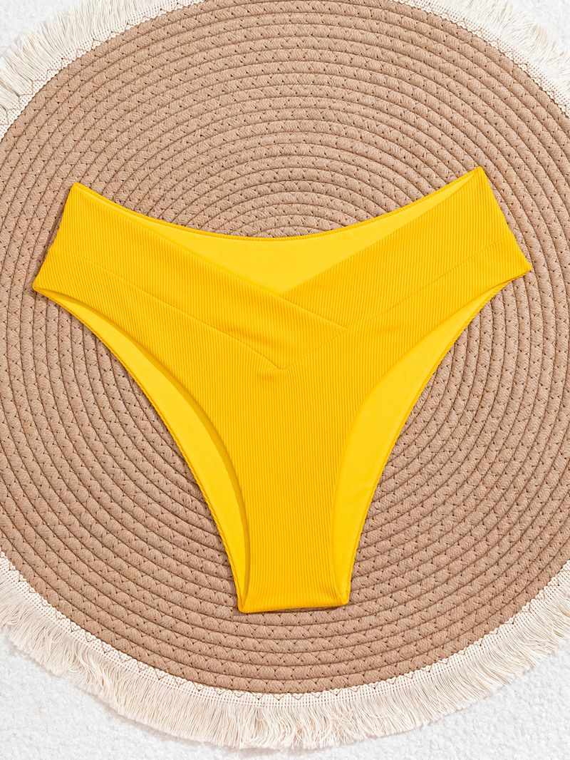 Costume da bagno da donna a vita alta, in tessuto morbido con motivo a croce a righe verticali, per spiaggia, vacanze, piscina e feste_voghion.com