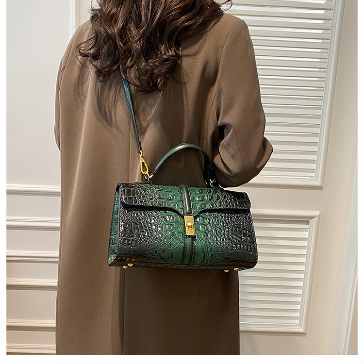 Borse Borse da donna Nuovo modello coccodrillo Borsa di grande capacità Borsa a tracolla versatile alla moda Borsa a tracolla per mamma da donna_voghion.com