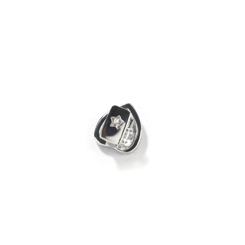 Hip-Hop-Grills für Herren mit herzförmigem Zirkonia – vergoldeter und versilberter Zahnschmuck für stylische Outfits, Persönlichkeit, Hip-Hop, trendige Accessoires_voghion.com