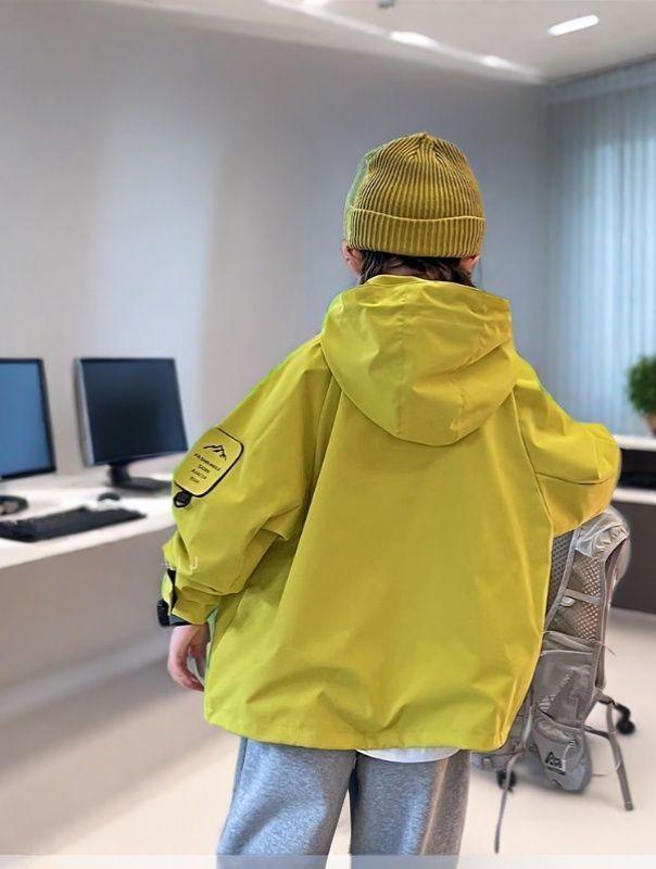 Winddichte Jacke für Jungen, Kindermode, Frühjahr, neue koreanische Version, vielseitiger Reißverschluss, Kapuze, lässiges Oberteil für ältere_voghion.com