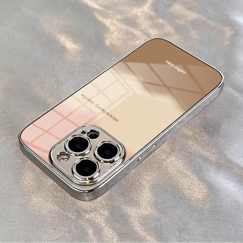 Custodia per telefono 15promax con alone in vetro elettrolitico sfumato, nuova per iPhone 14/13/12, tutto incluso, XS/X_voghion.com