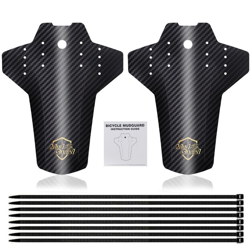 Mountain Mudguard Downhill Bike Carbon Fiber Pattern Mud Tile MUDGUARD Bicycle Accessories_voghion.com