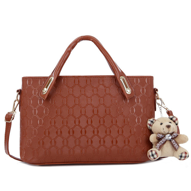 4 pezzi/set set di borse da donna elegante borsa a tracolla in pelle PU moda borse da donna con pochette a tracolla in tinta unita selvaggia_voghion.com
