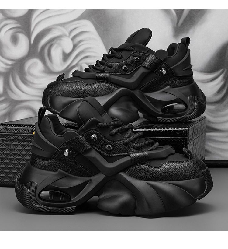 Kleine weiße Schuhe mit Darth Vader-Motiv, neue verschleißfeste dicke Sohlen in Freizeitschuhen mit erhöhtem Schaft, Arbeitsschuhe für Papa_voghion.com