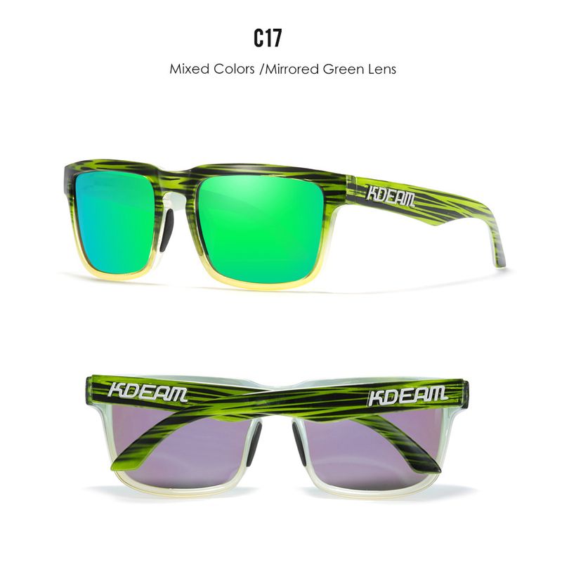 Moda KDEAM Occhiali da sole polarizzati da uomo, quadrati, casual, per esterni, occhiali da sole da donna, unisex, per coppia, con nuova confezione_voghion.com