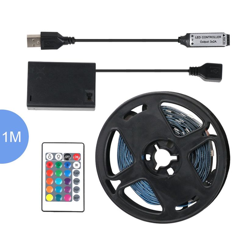 1-5m LED Streifen Lichter USB 5050 RGB Farbe Ändern Band Für Küche Schrank TV_voghion.com