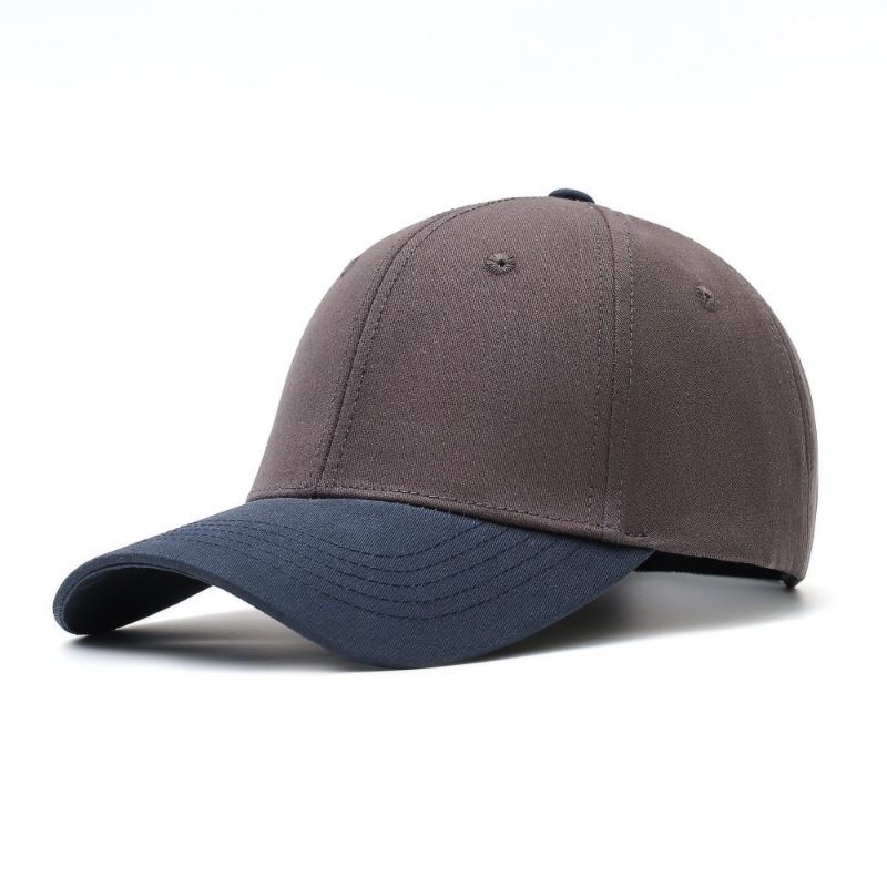 Cappello da baseball versatile con fibbia in rame, a sei pannelli, in puro cotone di alta qualità, con motivo a becco d'anatra e blocchi di colore_voghion.com