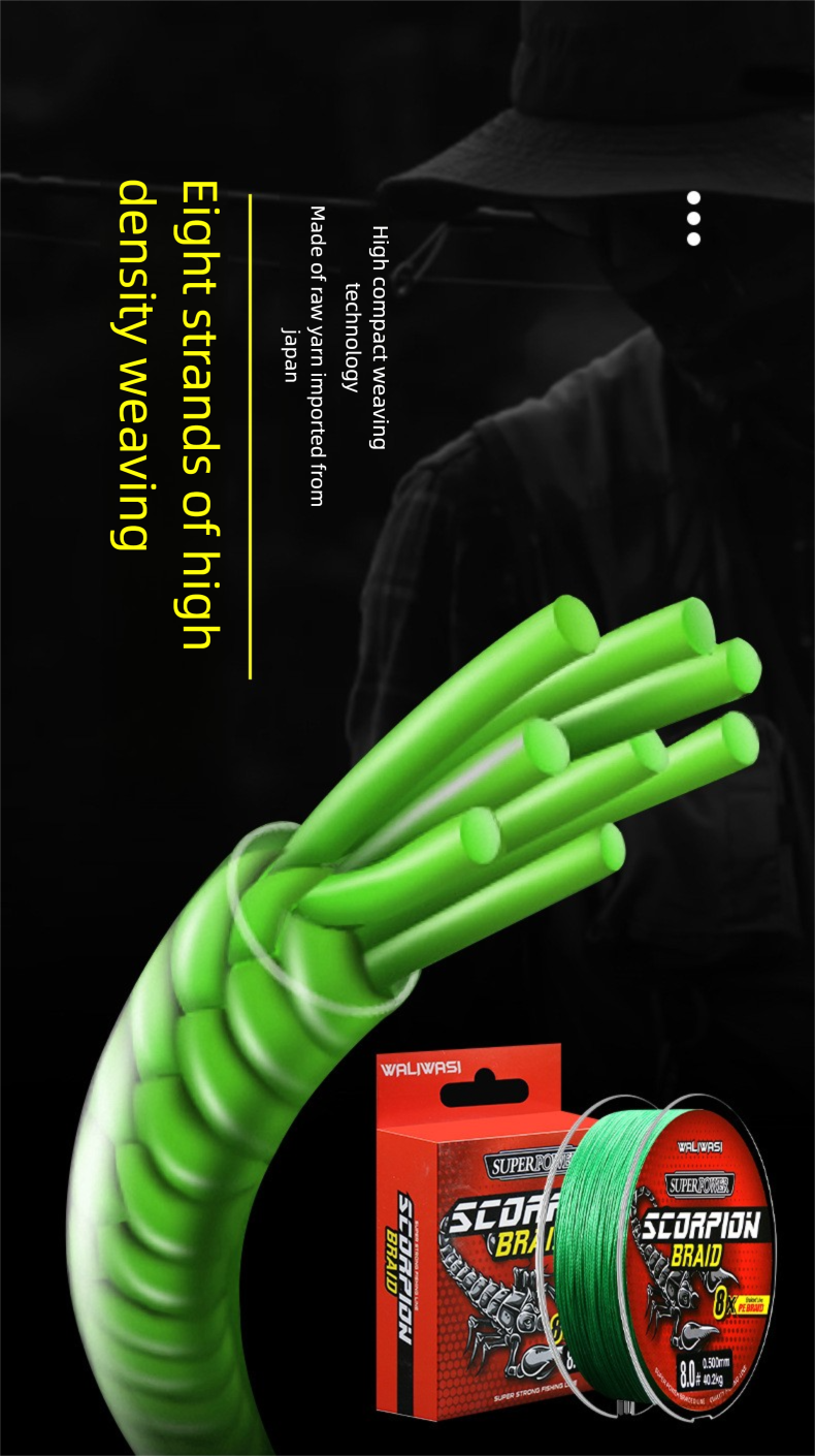 Main PE 100 m geflochtene 8-fach geflochtene Angelschnur mit superstarker Spannung_voghion.com
