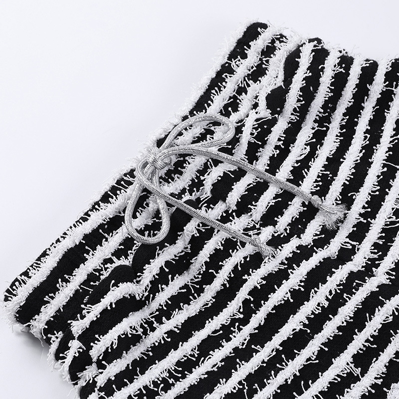 Dameskleding Gebreide Gestreepte Sexy Slanke Broek Kinder Lente Mode Hoge Taille Heup Lifting Hot Girl Casual Broek_voghion.com