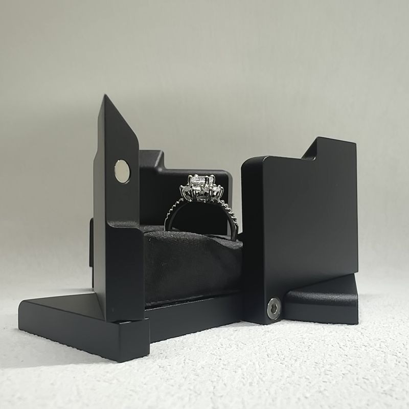New Aluminum Alloy Kinetic Energy Ring Frame Rotating Mechanical Deformation Jewelry Storage Creative Proposal Cube Box_voghion.com