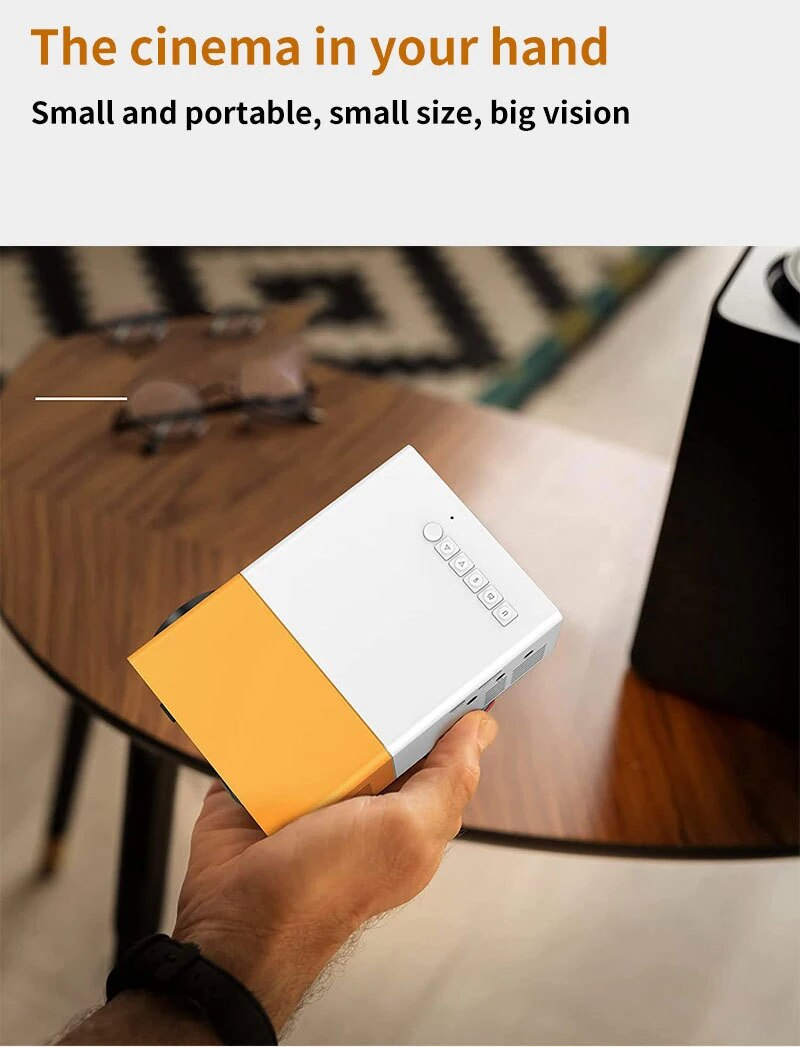 Supporto di memoria per mini proiettore portatile ad altissima definizione YG300 per HDTV USB e SD_voghion.com