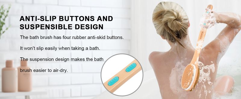 Dual-Sided Pro Scrubber - Soft/Stiff Bristles Wet/Dry Use_voghion.com