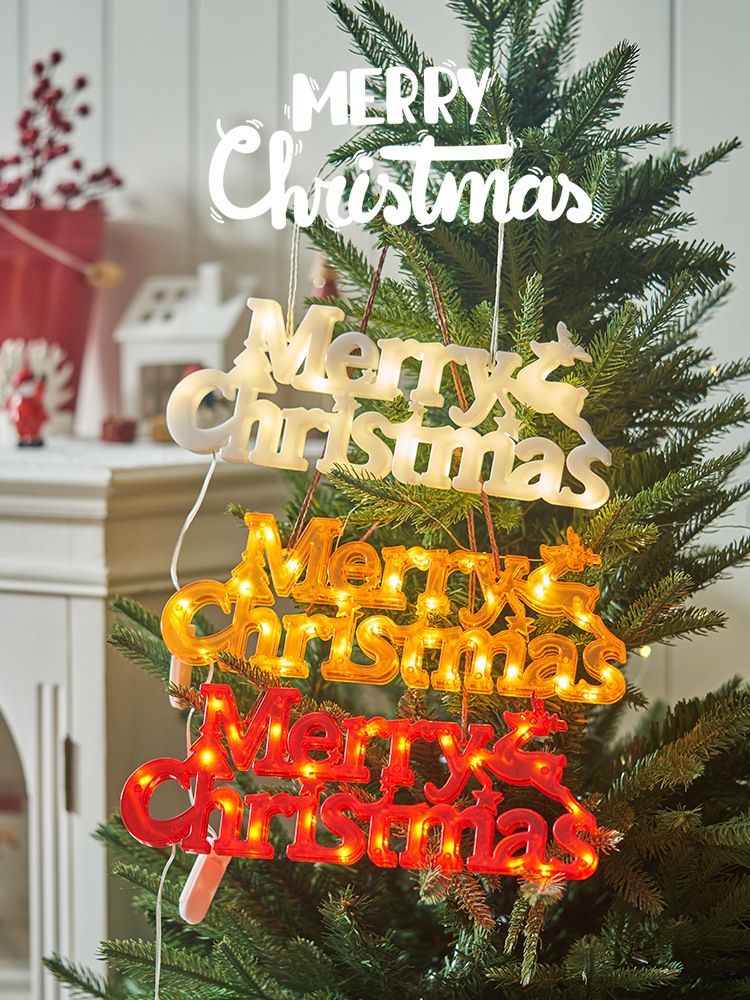 Luces LED navideñas con forma de botón: iluminación decorativa con estrellas y letras para fiestas, bares, árboles y otras ocasiones._voghion.com