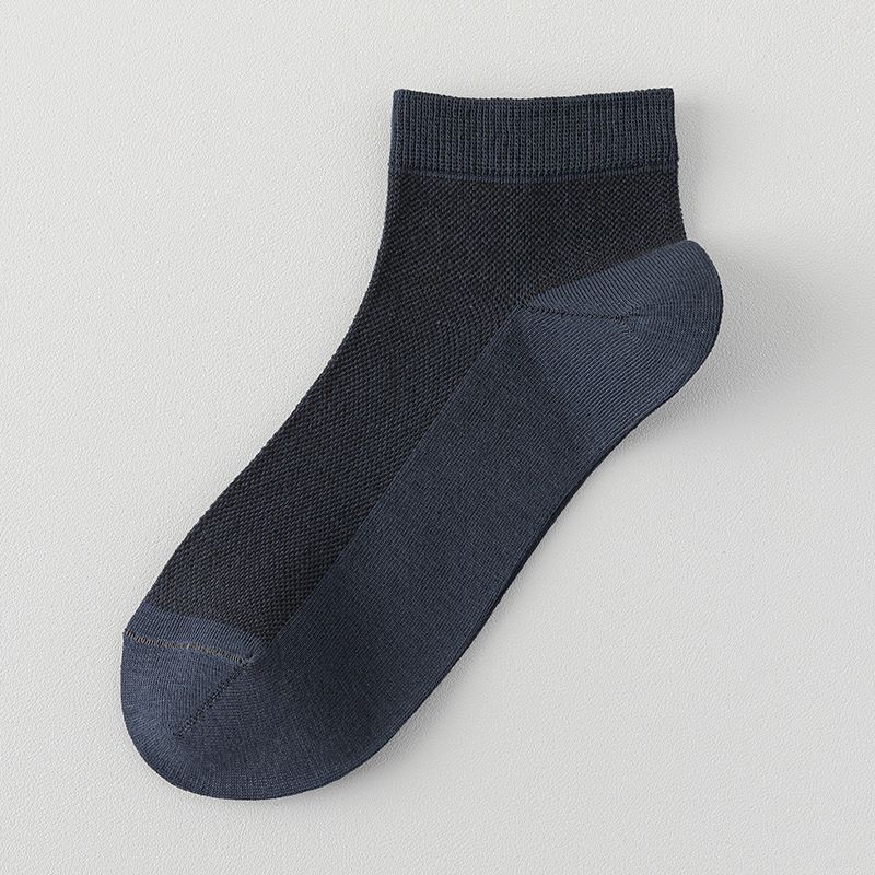 2025e New Men's Summer Mesh Breathable Cotton Casual Short Tube Invisible Non-slip Zhuji Boat Socks Wholesale_voghion.com