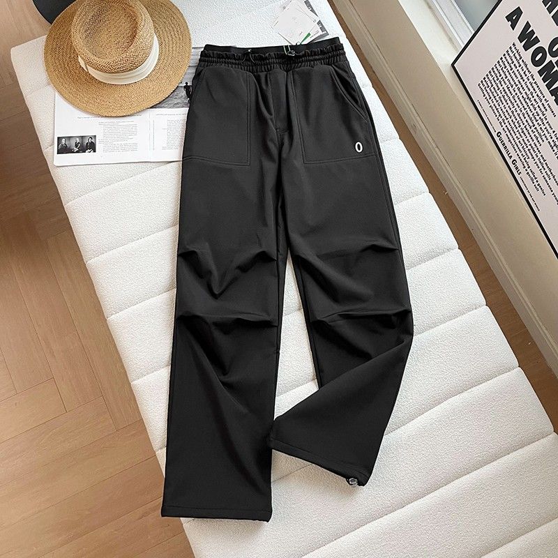 Japanese Style Rose Same Style~ Fleece-Lined Soft Shell Jacket Winter Paratrooper Outdoor Waterproof Casual Hiking Pants_voghion.com