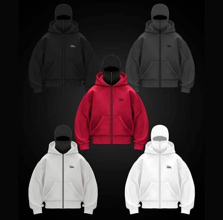 2025 Autumn And Winter New Men's And Women's Casual Sportswear With Hooded Mask Design, Sporty And Fashionable Plus Size Hoodie_voghion.com