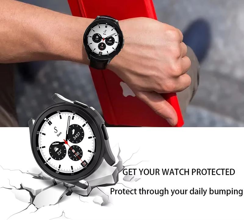 Samsung Galaxy Watch 4 Classic 42mm 46mm Hollow Shell Düşme Önleyici Tampon Koruyucu Kılıflar 4Classic Saat Aksesuarları İçin Kılıf_voghion.com