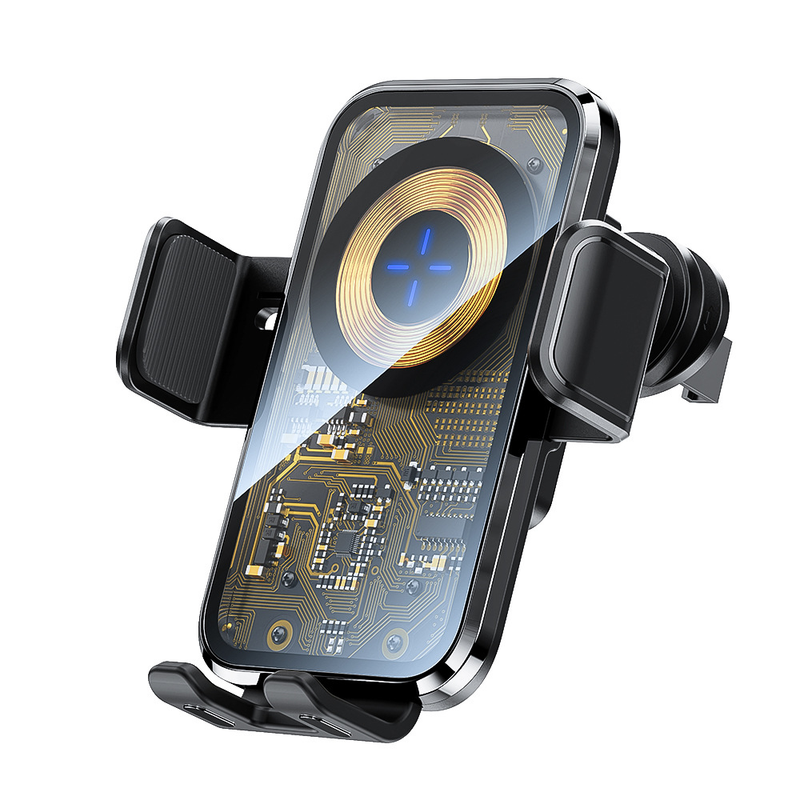 Vhodné pro iPhone, průhledný magnetický držák do auta pro bezdrátové nabíjení 15W, kompatibilní s rychlonabíjením, vnitřním viditelným..._voghion.com