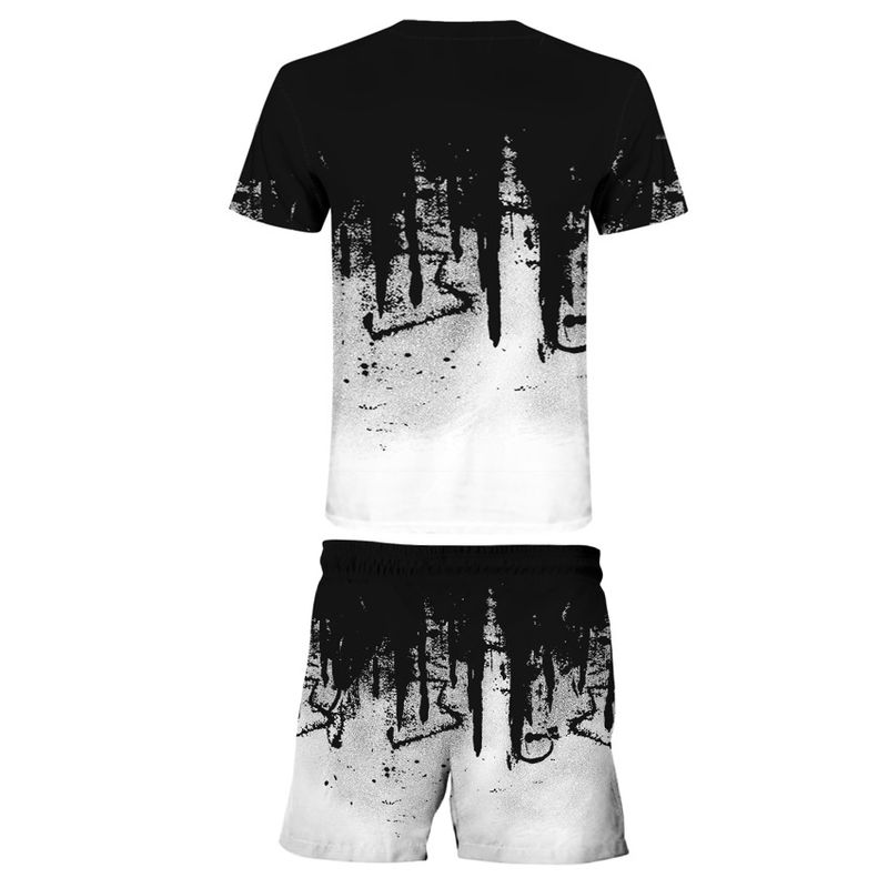 Men's and Women's Set 3D Digital Printed T-shirt Fashion Casual Inkjet Pattern_voghion.com