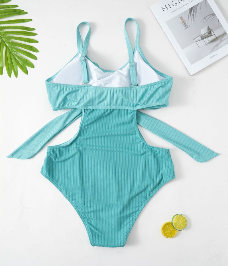 New Fat MM Large One Piece Contrast Color Bikini Plus Size Swimsuit DM226_voghion.com