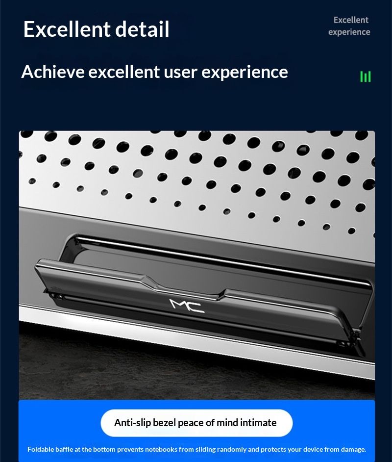 NeoGear NeoGear Computer Radiatore in alluminio Supporto in lega di raffreddamento per laptop Semiconduttore Nuo Xi Q5 Base Ventola silenziosa Argento Nero_voghion.com