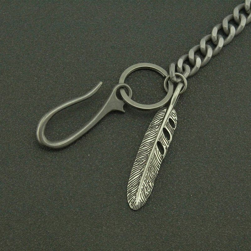 Glossy Cuban Domineering Jeans Decorative Single Layer Hollow Leaf Waist Chain Pendant_voghion.com