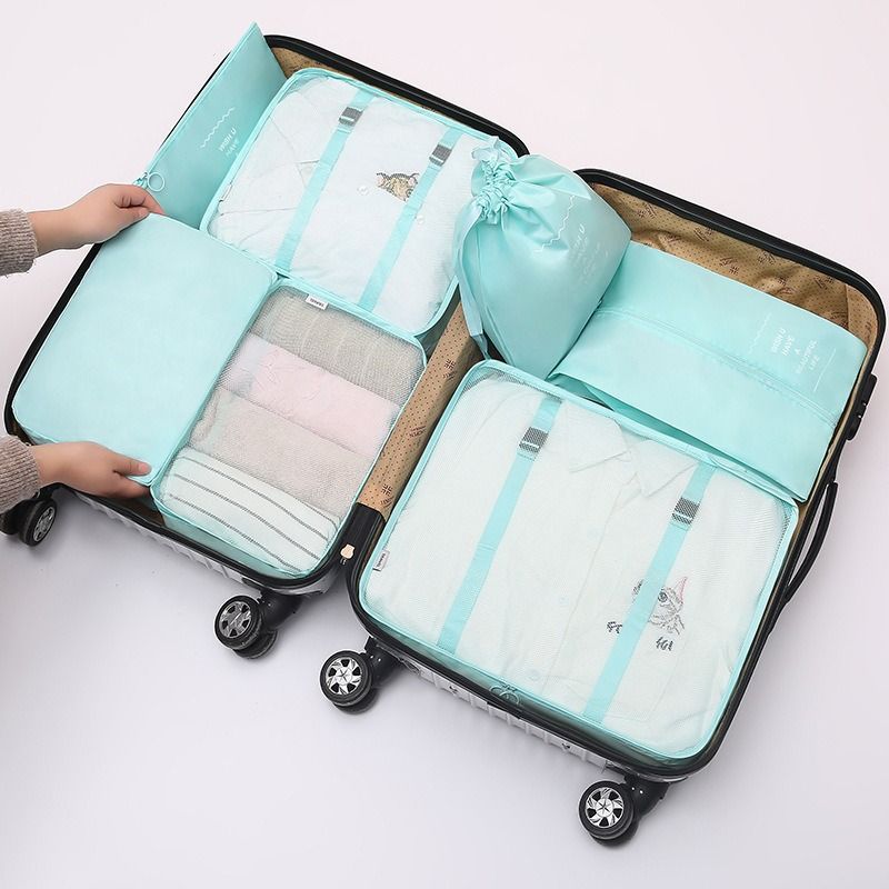 7-Piece Waterproof Travel Organizer Set - Large Capacity Packing Cubes For Clothes Shoes & Electronics (Compression Multi-Purpose Durable Foldable)_voghion.com