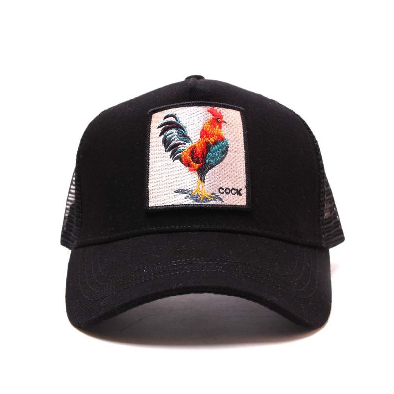 Unisex vintage bomuldsbroderi dyrebaseballkasket Nethætte andehætte Truckerkasket Kylling_voghion.com
