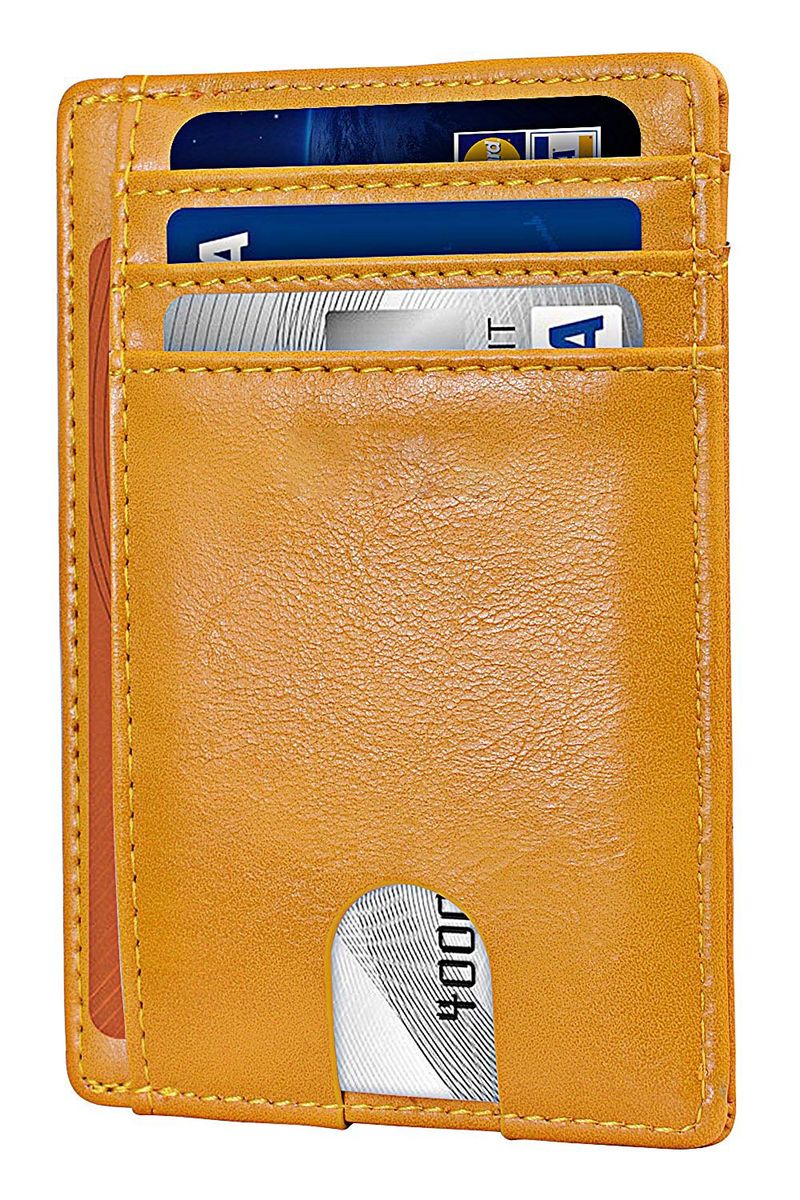 Praktische Kartentasche aus echtem Leder, RFID-Diebstahlschutz-Kartenlesetasche für Herren, asiatischer Kartenhalter für Herren_voghion.com