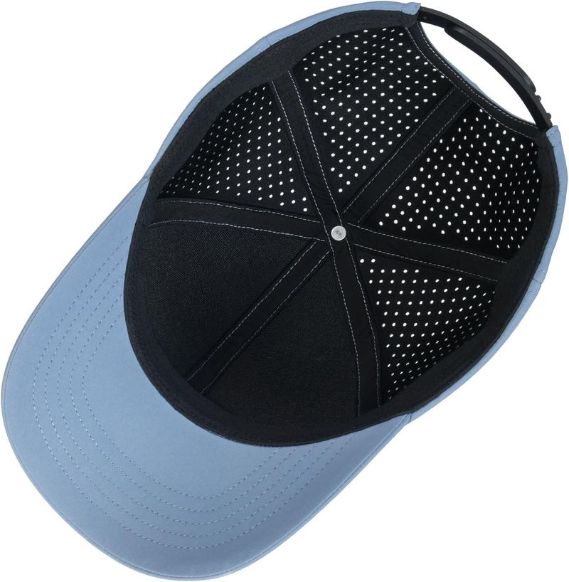 VOBOOM Men Quick Dry Baseball Cap Laser Cut Mesh Ball Curved Brim Snapback Hat_voghion.com