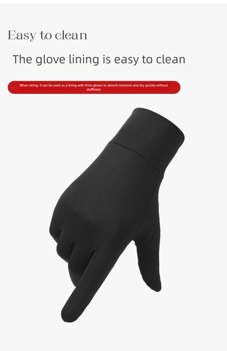 Sprin And Autumn Ski Inner Men's Outdoor Sports Runnin Mornin Exercise Gloves Windproof Touch Screen Anti-Slip_voghion.com