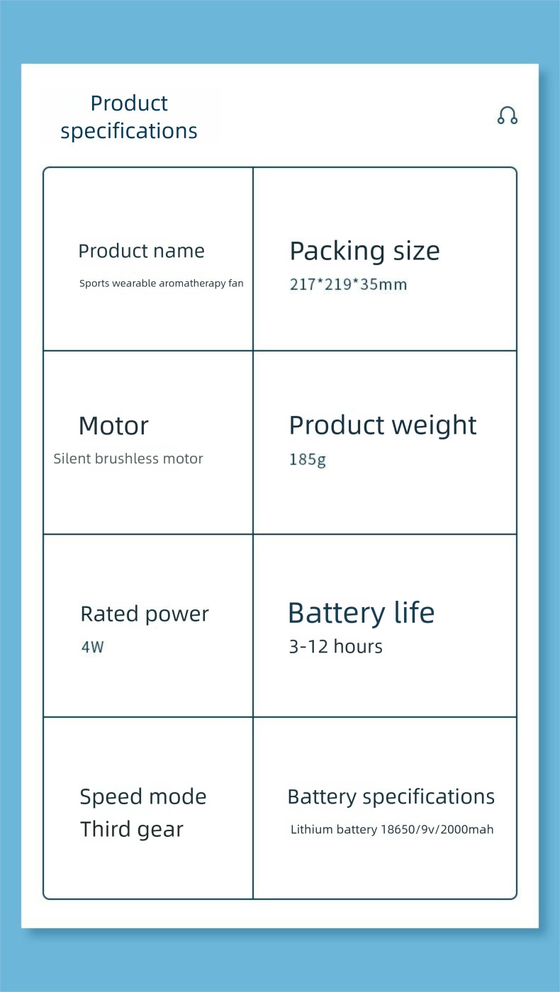 Small High Wind Power Cooling USB Rechargeable Silent Student Class Lazy Portable Neck Hanging Fan_voghion.com