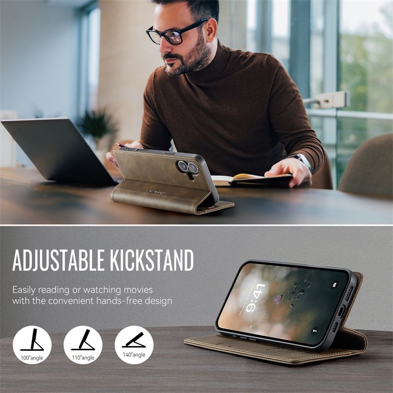 Caseme Magnetische Telefon Fall Für Iphone 16 Plus 16E 15 14 13 12 11 Pro Max X XS XR SE 2020 8 Flip Leder Brieftasche Karten_voghion.com