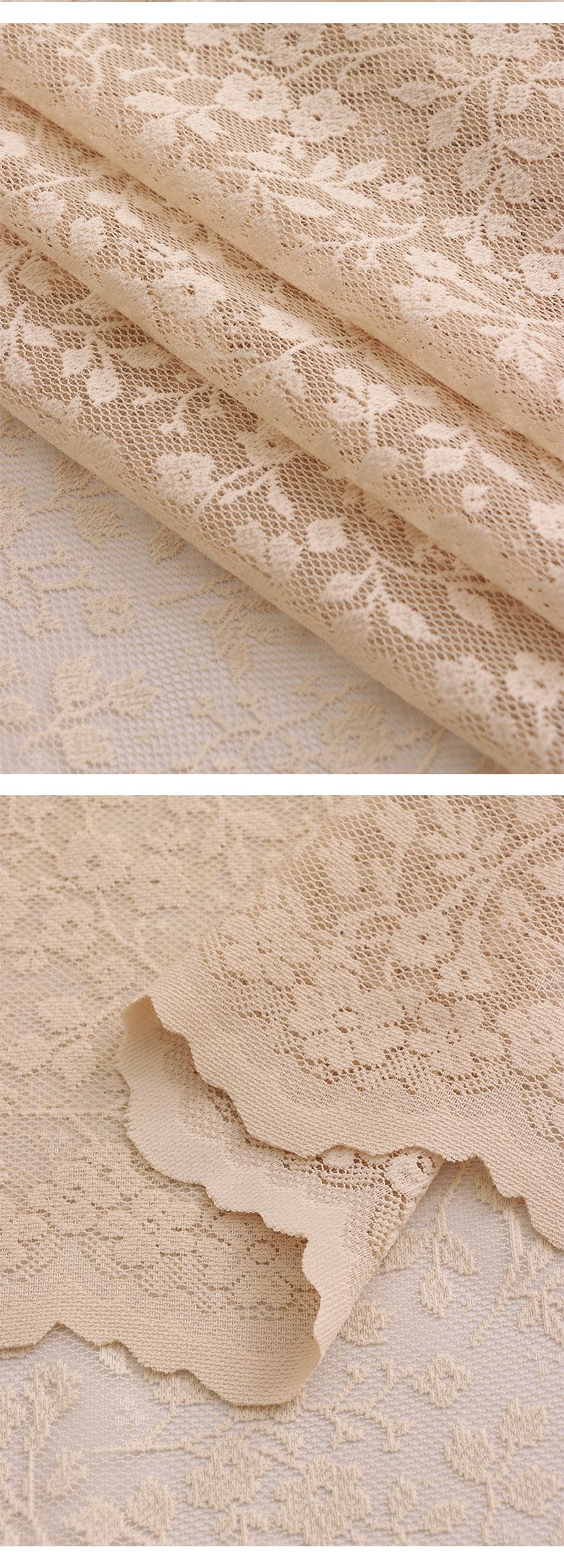 Lace Sheer Curtains For Living Room - Boho Floral Embroidery Voile Drapes, Sun Filtering Lightweight Window Treatment For Bedroom/Patio, 130cm Width_voghion.com