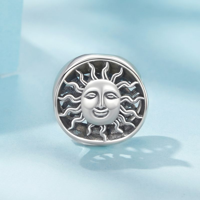 Güneş Tanrısı Koruyucusu Charm Sterling Gümüş Charm,SCC3065_voghion.com