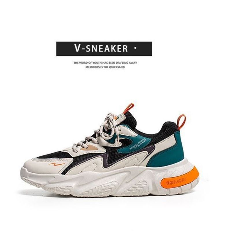 Sommer Atmungsaktive Mesh Herren Sneakers Koreanischer Stil Trendy Vielseitige Weiße Höhe Erhöhende Casual Dad Schuhe_voghion.com