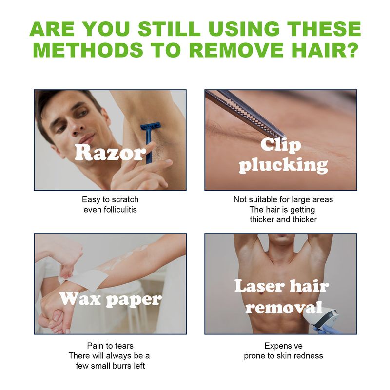 2024 Men's Hair Removal Cream is gentle non irritating, cleansing rejuvenating all over the arms, armpits, legs,_voghion.com