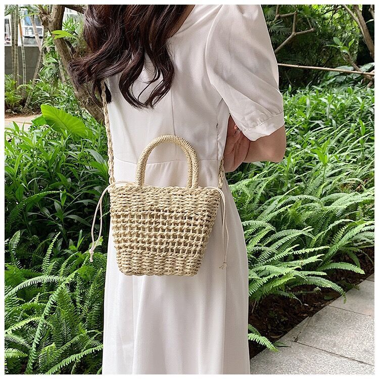Borsa a tracolla quadrata piccola cava, mini borsa da donna fai da te intrecciata a mano_voghion.com
