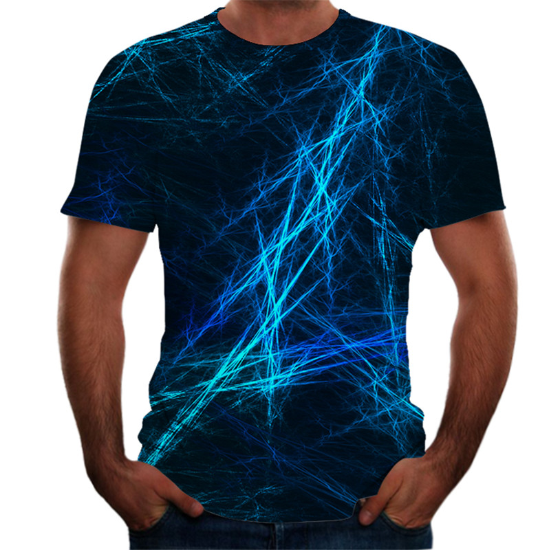 Męska koszulka z dekoltem/Harajuku Summer męska koszulka w stylu casual z nadrukiem 3d najnowsze style_voghion.com