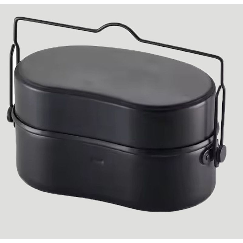 Three-Piece Set Individual Aluminum Outdoor Camping Enthusiast Multi-Functional Bento Military Training Lunch Box With_voghion.com